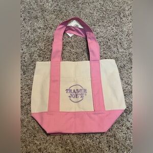 Mini pink trader joe’s tote